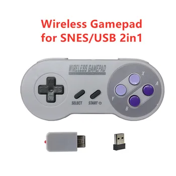 Bežični Gamepads 2,4 Ghz navigacijsku tipku navigacijsku tipku Gaming Kontroler za SNES i Super Nintendo MINI Konzole USB Daljinski Upravljač, 2 U 1 Pribor