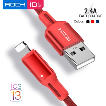ROCK USB Kabel za iPhone 11 Pro Max Xs X 8 Plus Kabel 2.4 A Kabel za brzo punjenje iPhone 7 6 SE Kabel za Punjenje USB prijenos Podataka