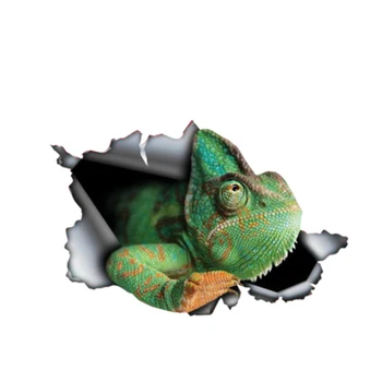 13 cm X 9 cm Zanimljiva je Auto Oznaka Pribor Zelena Kameleon 3D Divlje Životinje Oznaka Na Vozilu Vodootporne PVC