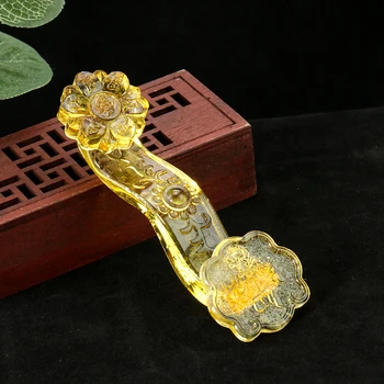 Feng Shui Povoljan Ruyi Crystal Uređenje Doma Figurice Bogatstvo Je Sreća Dobar Sretan Kineski Amulet Obrt Darove Paperweight