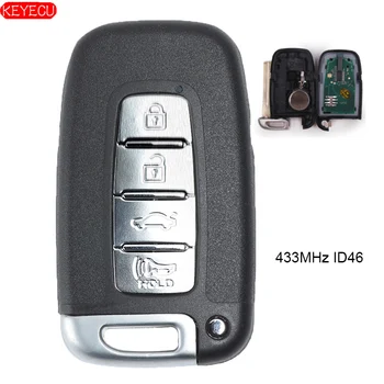 KEYECU Pametan Daljinski ključ Bez Ključa Fob 4 Gumba 433 Mhz ID46 Čip za Hyundai I30 IX35