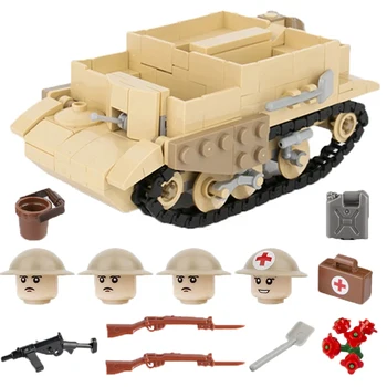 1 Komplet Građevinskih Blokova Automobil Bren Gun Carrier Mini Cigle Figurice Vojnika Darove WW2 Multi-Star Automobil Edukativne Igračke