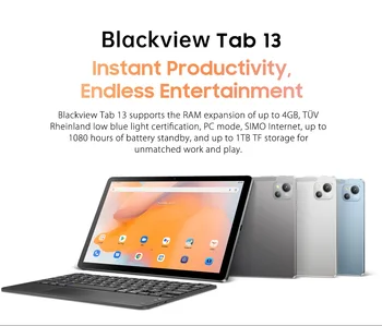 Android 12 Tableta 6 GB, 128 GB i Blackview Tab 13 Tablet tablet MTK Helio G85 Восьмиядерный 7280 mah 10,1 