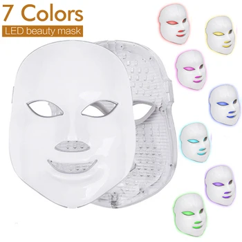 7 Boja Led Maska Za Lice Светотерапия Ljepota Led Maska Alati Za Njegu Lica Protiv Akni Uklanjanje Bora Pomlađivanje Kože Izbjeljivanje