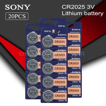 20 KOM./LOT SONY Originalni Cr2025 Dugme Baterija Cr2025 3 Kovanice Litij Baterija za sat Kalkulator Težina Vage