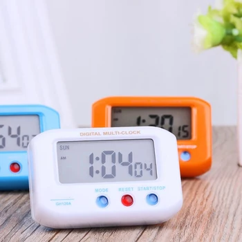 Prijenosni Električni Stolni Satovi Elektronski Alarm LCD Zaslon Podatke Vrijeme Kalendar Desktop Sat je Kuhanje Kuhinja Sport Vremenskog Alarm