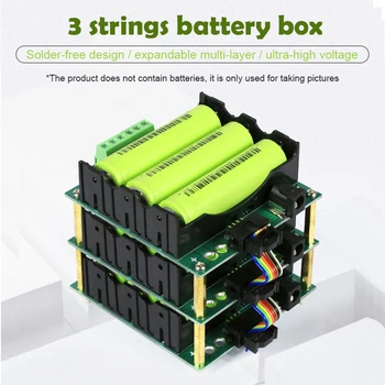 DIY 12 U 3 S-Snaga Zidni Držač baterije 18650 Baterije blok Zaštita od ispiranja BMS 18650 Bateriju jedinica Može se postaviti