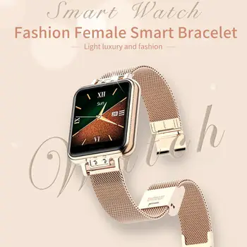 Kvalitetne trendy ženske trg pametni sat s сетчатым remen od nehrđajućeg čelika, vodootporan narukvica za zdravlje, pedometar otkucaja srca, Bluetooth