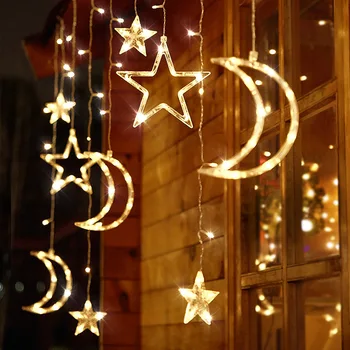 Zvijezda Led Zavjese Gudačkih Svjetla Fantastična Гирлянда za Novu Godinu 2021 Božićne Ukrase za Dom Božićne Dekoracije