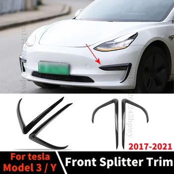 Ispred Splitera Maglenka Navlaka Produžni Kabel Stil Deflektor Za Tesla Model 3 Y 2017-2021 Face Tuning Pomoćni Dio Naljepnica
