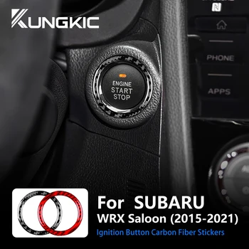 Auto Nakit Za Subaru WRX Limuzina 2015-2021 Sada Karbonskih Vlakana Start-Stop Unutrašnjost Auto Trim Motora Dugme za Paljenje Oznaka