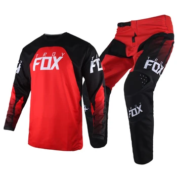 2022 Motocross 180 Mjenjač Kit MX Dirt Bike Dres Hlače Odrasli Setove Za Honda Team Offroad Moto Racing Crveno i Crno Odijelo Muško