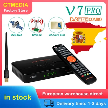 GTMEDIA V7 PRO Satelitski TV Prijemnik Full HD 1080P DVB-S/S2X + T/T2 Podrška H. 265 AVS + PowerVu DRE i Biss Ključ Satelitski TV Kutija