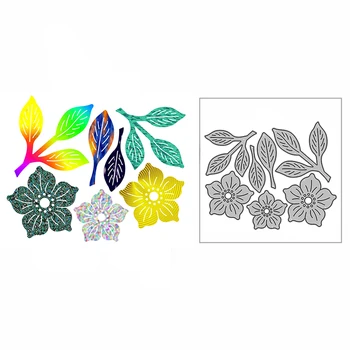 Novi 2021 Božićni Cvijet List Biljke Metalnih Reznih Markice za Izradu Razglednica sa svojim Rukama i Scrapbooking Reljefni Papir Zanat Bez Markica