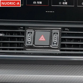 Karbonskih Vlakana Središnja Konzola, Upozoravajuća Žaruljica Okvir za Ukras Poklopac Šine Za Audi Q5 FY 2018-2022 Stil vozila dodatna Oprema Za Interijer