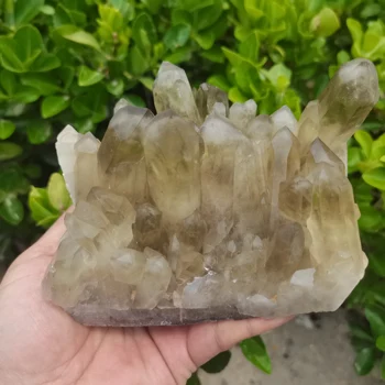Prirodni limun-žuta quartz crystal originalni kamena klaster uzorak kvarcnog minerala zdrav kamen dimljeni žuti kristalni klaster