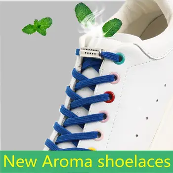 Nove mirisne vezice za Cipele Ravnim Cipelama Bez Obruba Vezice Za Tenisice Elastične Vezice bez obruba Za Djecu i Odrasle Brzo čipka za Obuću Guma
