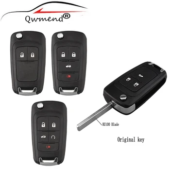 QWMEND 2 3 4 5 gumb Daljinskog ključa Automobila torbica Za Chevrolet Cruze Epica Lova Camaro Impala 2010-2014 Original torbica za ključeve