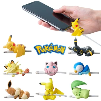 Pokemon USB Zaštitnik je Crtani Lik Kawai Kabel Zaštitnik za Punjač iphone Pribor za Anime Lik Igračke Pikachu Eevee