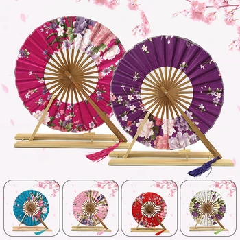 Japanski Sakura S Cvjetnim Ispis Navijača Sklopivi Džepni Priručnik Navijač Cijele Krug Plesni Ideju Večernje Dekor Poklon