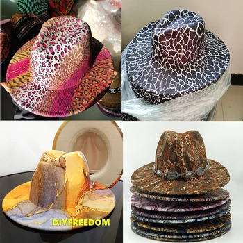 Фетровая šešir s kravatom boje za kosu, muška i ženska šešir, Raznobojnim Osjetio kape, Jazz Kapu, Visokokvalitetna Crkvenu Panama sa širokim poljima, prodaja na Veliko 2022