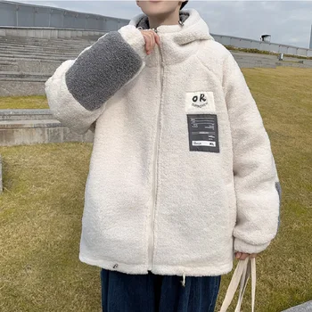 Muška moda imitacija janje baršun jakna zimska korejski trend plus baršun debeli ins pamučna odjeća Harajuku muška odjeća