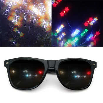 Poseban učinak Star naočale u obliku Kreativnih Svjetlosnih bodova Promatrati promjenu svjetla Дифракционные Naočale noću Sunčane naočale