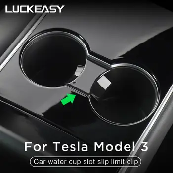 LUCKEASY Za Tesla Model 3 2017-2020 Auto Čašu Za Vodu Utor za Klizna Restriktivan Spona ABS Auto Interijera Pribor Držač, Graničnik