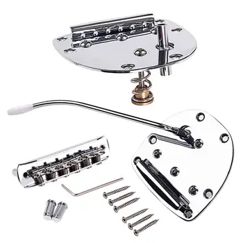 Gitara Bridge Set Metalni Tremolo Bridge Set za Mustang Jazzmaster Pribor za Zamjenu Gitare