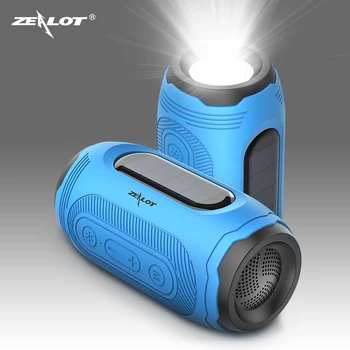 Zealot A4 Bežične Bluetooth 5,0 Zvučnik Solarno punjenje Vanjski IPX5 Vodootporan Audio Subwoofer Bežični Zvučnici s Mikrofonom