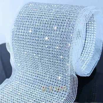 5 Metara/Rola, 24 Broj 5 mm Gorski Kristal Mreže Prozirni Kristal Diamond Lanac Za Obrezivanje Diy Šivanje Kvalitetan Čipkan Haljina Torbicu i Cipele List