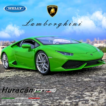 WELLY 1:24 Lamborghini Huracan LP610-4 Rafting Utrke Model Automobila Lijevanje Pod Pritiskom Metalni Igračka Model Sportskog Automobila Visokih Simulacija Dječji Dar