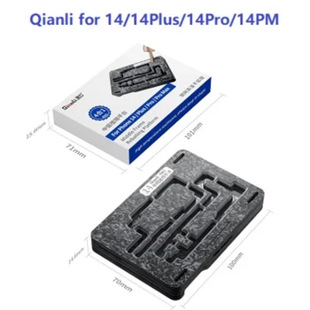 Qianli 4в1 Srednji Srednji Okvir Sloj BGA Skup Matrica za Реболлинга za iPhone 14 Pro Max Lemljenje Limenih Lopte Toplinske Kit