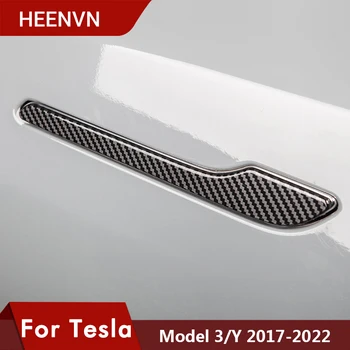 Heenvn Nova Automobilska Vrata, Ručka Za Tesla Model 3 2022 Model Y Pribor Vrata Poklopac Tjestenina Model3 Karbonskih Vlakana ABS Tri 4 kom./compl.