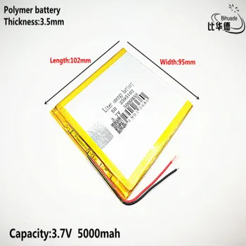 Litreni energetska baterija Dobre kvalitete 3,7 U, 5000 mah 3595102 Polymer li-ion /li-ion baterija za tablet PC, GPS, mp3, mp4