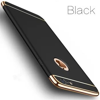 Luksuzni Zlatni Tvrda Torbica za iPhone 8 7 6 6s 5 5s SE X Stražnji poklopac Xs Max XR 11 12 13 Pro Prijenosna torba za telefon 3 u 1