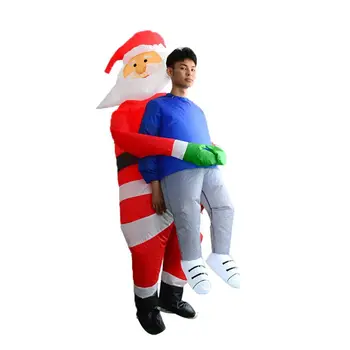 Kostim Djeda Mraza Za Odrasle Napuhavanje Zračnog Odijelo Božićni Maske Odijelo Cosplay Smiješno Santa Duhovi Zagrljaji Ljudi Inflatable Tkanina