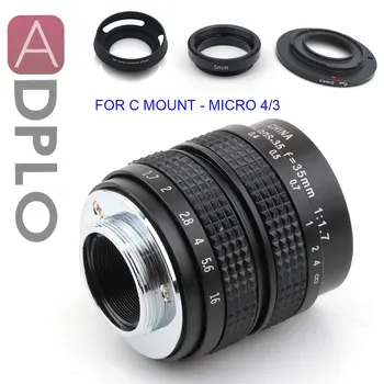 ADPLO 35 mm f/1,7 za MICRO 4/3 fotoaparat Nikon 1 Pentax Q Nex Fuji FX za EOS M CC TV Objektiv + 3 POKLON OM-DE-M10 II-E-M5 II E-M1-E-M5 E-M10