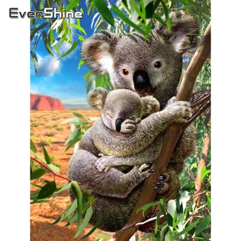 Evershine 5D DIY Diamond Slikarstvo Pun Trg Bušilica Životinja Koala Vez Križić Kit Gorski Kristal Mozaik Ukras Kuće