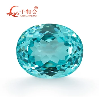 Иттриевый Aluminijski Granat aqua blue boje i ovalnog Oblika 10*12 mm 8.75 ct Prirodni ограненный umjetna dragulj za izradu nakita