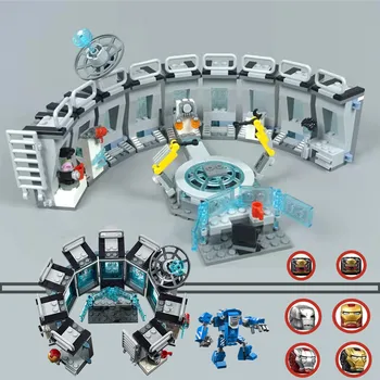 Disney Marvels Osvetnici Heroji Iron Man Sobe Oklop Robota Sobe Model je POGODAN 76125 Građevinski Blokovi i Cigle Dječak Poklon Igračku Dječji Dar