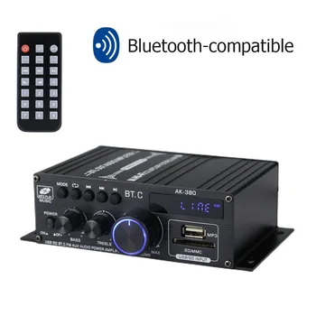 AK380 80 W Kućni Digitalni Audio Pojačala 110-240 U Bas Audio Snaga Bluetooth Pojačalo Hi-Fi FM Auto Music Subwoofer Kolone
