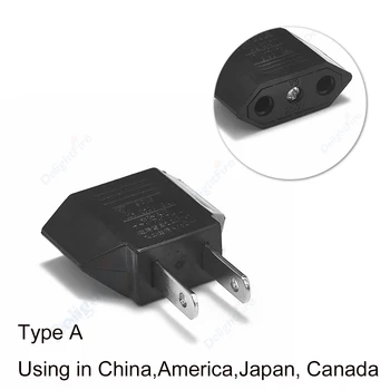SAD MX Električna Utičnica Utičnica SAD-a u EU Američki Japan Kina Putni Adapter 2 pinski Europska nožica EU u SAD-U Adapter za Napajanje Pretvarač
