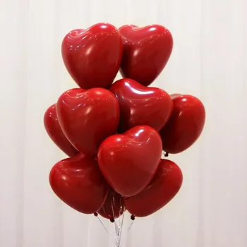 20 Kom Granat Crvena Roza Bijela Srce Ljubavi Latex Baloni Za Vjenčanje Djevojka Valentinovo Dječji Tuš Rođendan Dekor Je Loptu