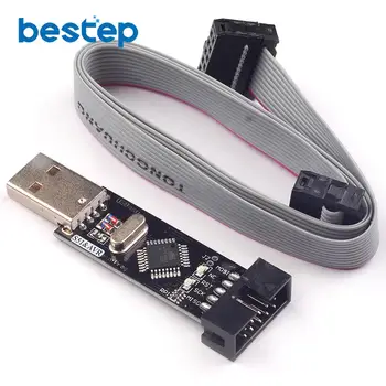 1 Kom. USBASP + 1 kom. Kabel za preuzimanje USBISP AVR USB Programer ATMEGA8 ATMEGA128 Podrška za Win7 64 Do
