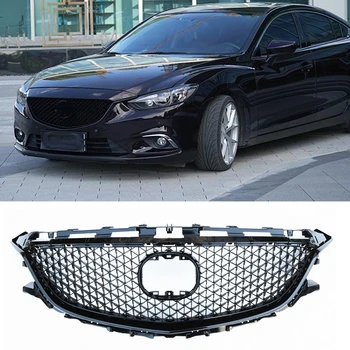 Prednja Rešetka Utrke Rešetke Za Mazda 6 2014-2016 Cell Stil Zamjena Gornjeg Branik Hauba Mreže Auto-Body Kit Rešetka Rešetka