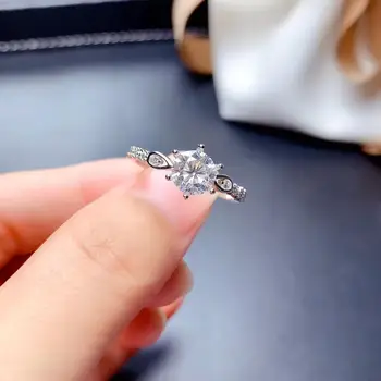 hrskav муассанит dragulj prsten za žene nakit zaručnički prsten za vjenčanje prsten od 925 sterling srebra poklon za rođendan