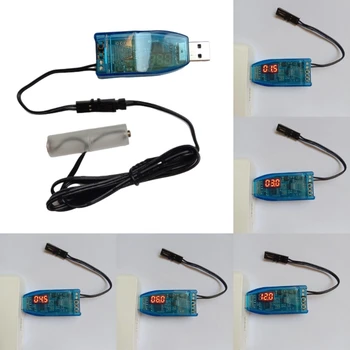 Ponovno korištenje USB C do 1-24 AA Lutka Baterije Kabel za Napajanje s Voltmetrom AA Baterija Элиминатор Zamijeniti 1-8 kom. Baterije K1KF