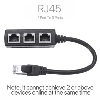 RJ45 Kabelski Razdjelnik Internet Ethernet Adapter Za Prijenos Podataka Od 1 do 3 Luka LAN Mrežne zidne Utičnice, Produžni kablovi Računalni Priključak