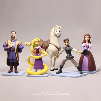 Disney Princeza Rapunzel Crtani 5 kom./compl. 9-11 cm mini lutka Lik Anime Mini Kolekcija Figurica Igračka model za djecu